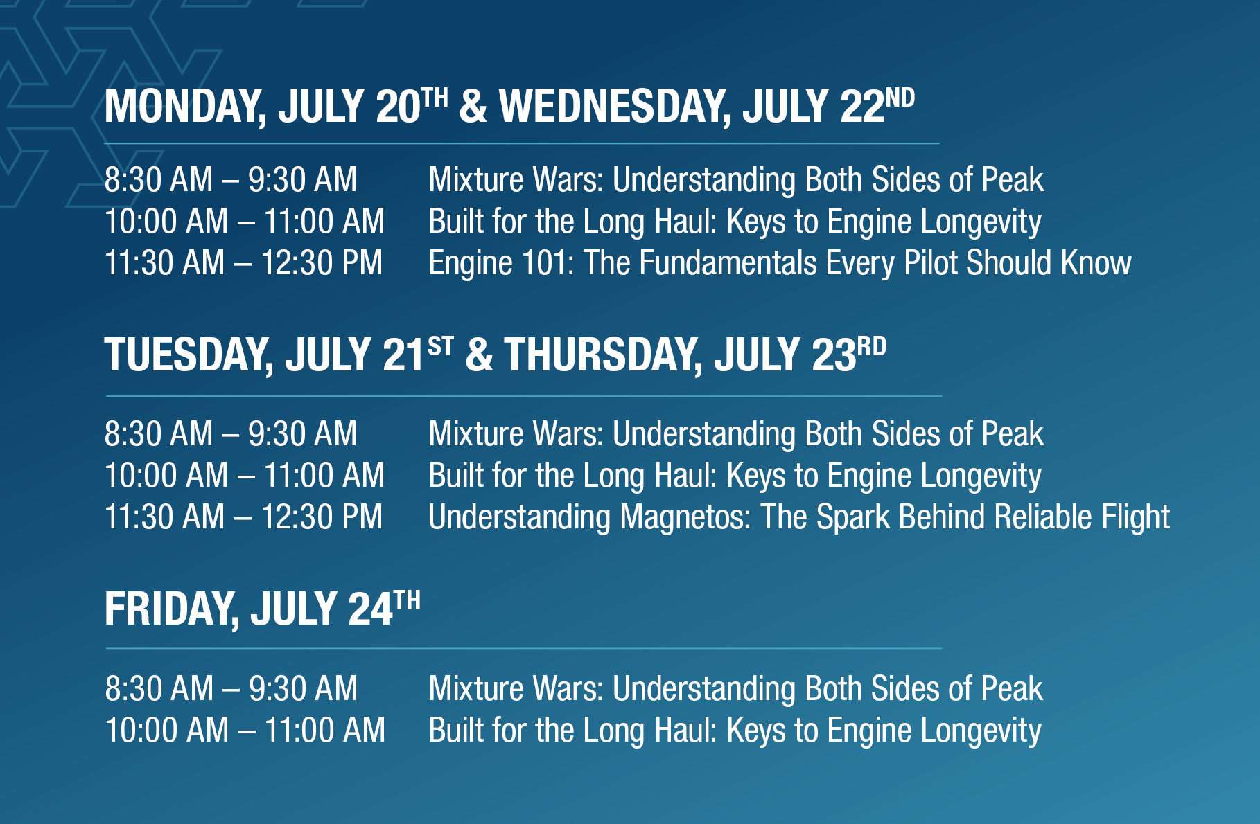 Seminar Schedule